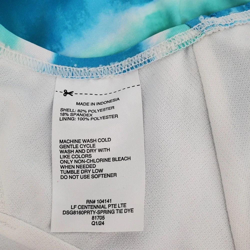 DSG Girls XS 4-6 La Cross Swimsuit Top Tie Dye UPF 50 Cross Front‎ Racerback